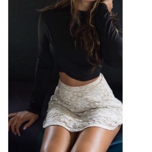 Lace skirt and A/X top